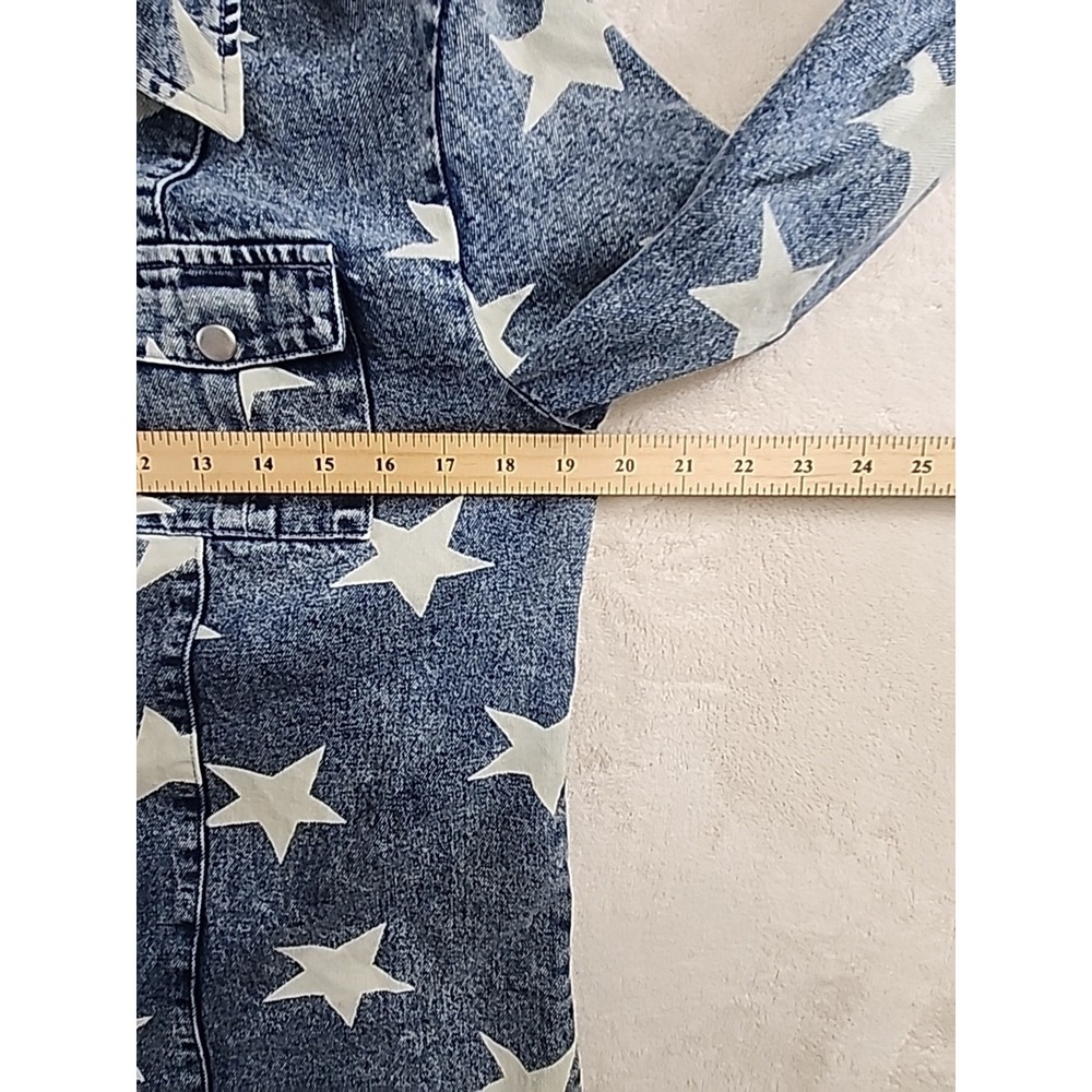 Macaron Ladies Denim Jacket With Stars Size Small - Picture 4 of 7